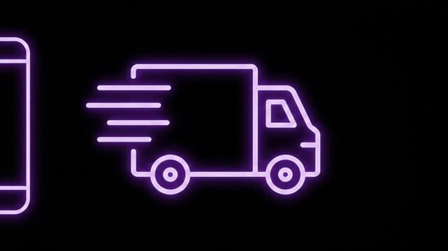 Mobile E Commerce and Delivery Service Animation