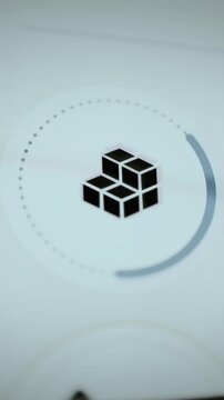 Stacked package cubes rotate within inventory selector