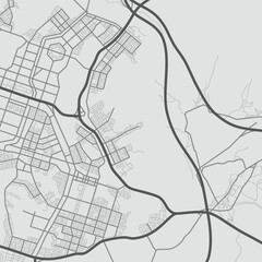 Obraz premium Abstract city map with lines and streets. Black and white urban planning scheme. Plan street map, road graphic navigation. Vector
