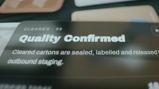 Cleared carton status releases outbound package