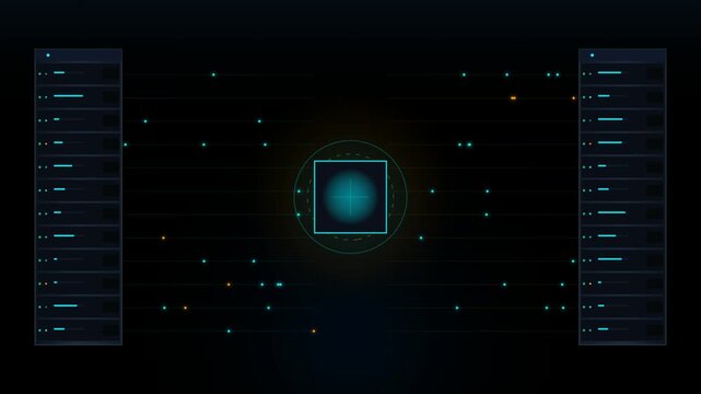 Futuristic Digital Network Data Flow Abstract Background