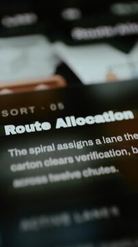 Sort 05 panel explains route allocation