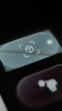 Package scanning button responds to fingertip