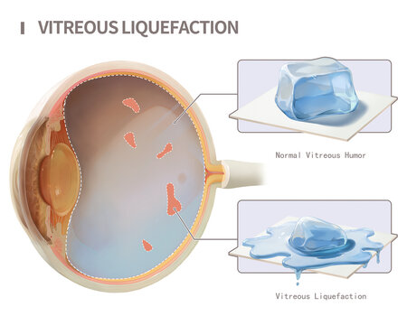 Vitreous thinning, illustration