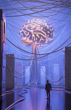 Artificial intelligence, conceptual illustration