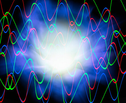 Quantum fluctuations, conceptual illustration