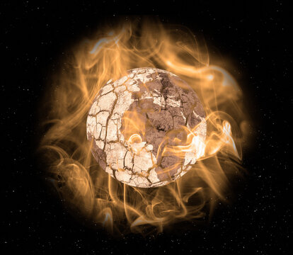 Dead planet, conceptual illustration