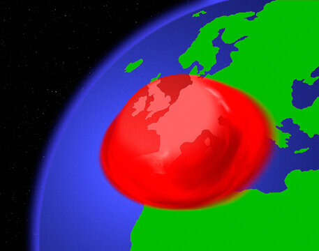 Heatwave in Europe, illustration
