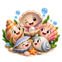 Fototapeta premium Cute Sea Shell