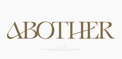 Beauty Luxury font alphabet logo. Typography beautiful fashion elegant classic letters serif italic fonts decorative wedding vintage retro logos. vector illustration