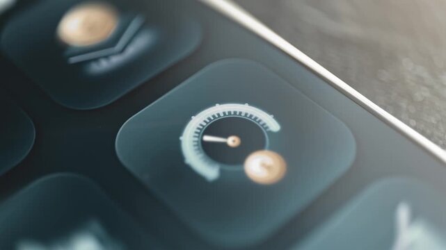 Cost gauge needle sweeps pricing dial