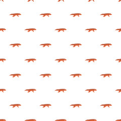 Fototapeta premium Cute orange reptiles forming an endless texture in a flat vector design