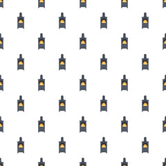 Obraz premium Seamless pattern with repeating traditional fireplace stove icons generating warmth