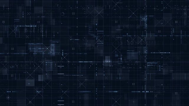 Digital data network displaying technology grid connections
