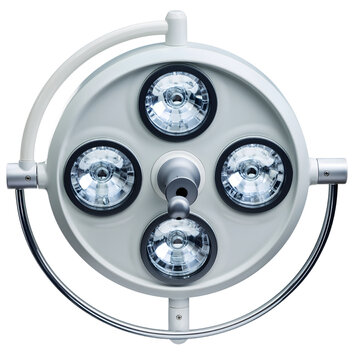 Modern Surgical Operating Room Light Isolated on Transparent Background Medical Equipment for Healthcare and Hospital Illumination Technology Professional Lamp Bright Clean Design features