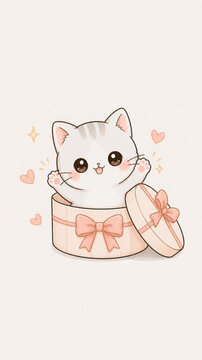 Playful Waving Cat - 5