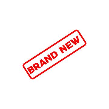 Brand New red rubber stamp isolated on white background