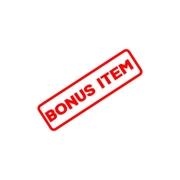 Red Bonus Item rubber stamp isolated on white background
