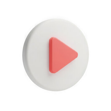 Red play symbol button icon