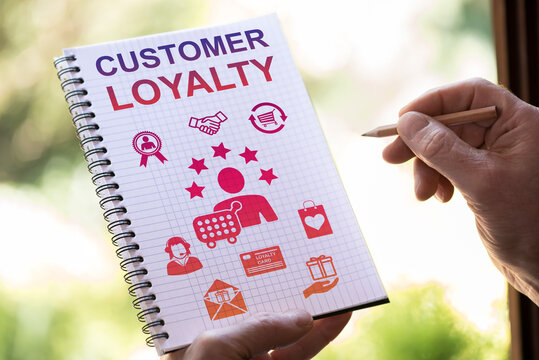 Customer loyalty concept on a notepad