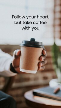 Coffee quote Instagram story template