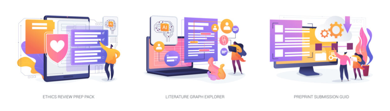 Data-Driven Learning Support abstract concept vector illustrations.