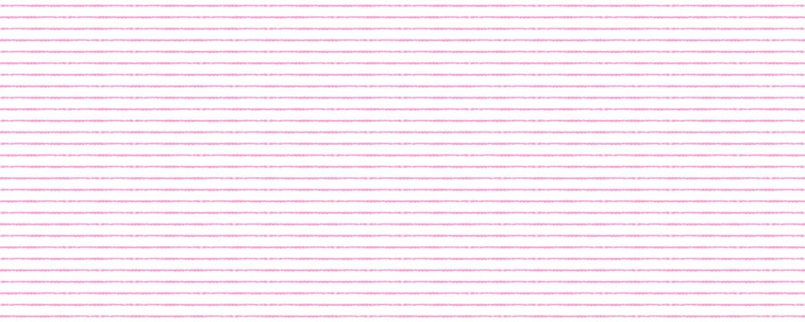 Pink horizontal thin lines seamless pattern vector isolated on transparent background. Crayon hand drawn lined paper sheet. Horizontal thin straight pencil stripes texture for kid's wrapping paper