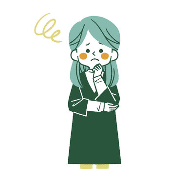 悩んでいる女性