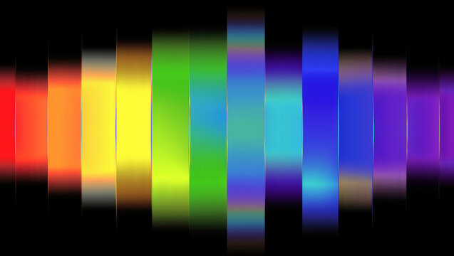 Color Absorption Reflectance Spectrum Scientific Visualization, Educational Digital Art Concept