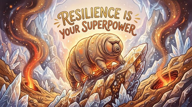 Tardigrade's Resilience is Your Superpower: Microscopic creature thrives amidst extreme environments of crystals and fire