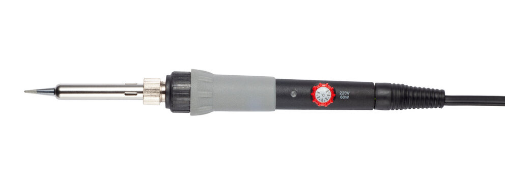 electric soldering iron isolated on white background