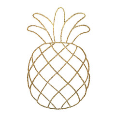 Obraz premium pineapple fruit tropical gold golden