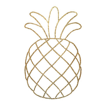 pineapple fruit tropical gold golden