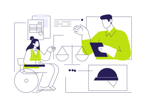 Employment lawyer isolated cartoon vector illustrations.