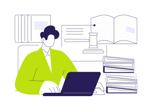 Follow law changes isolated cartoon vector illustrations.