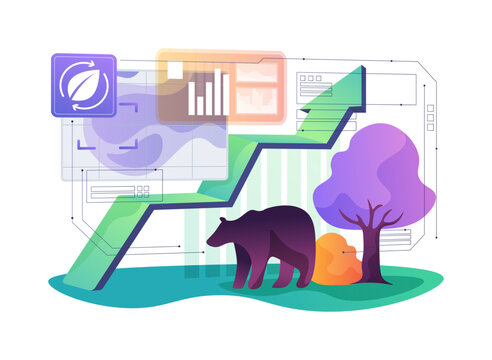 Ecosystem Recovery Monitoring Chart abstract concept vector illustration.