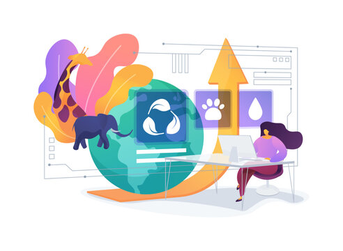 Biodiversity Renewal Strategy abstract concept vector illustration.