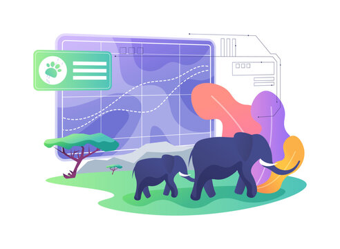 Wildlife Movement Analysis Chart abstract concept vector illustration.