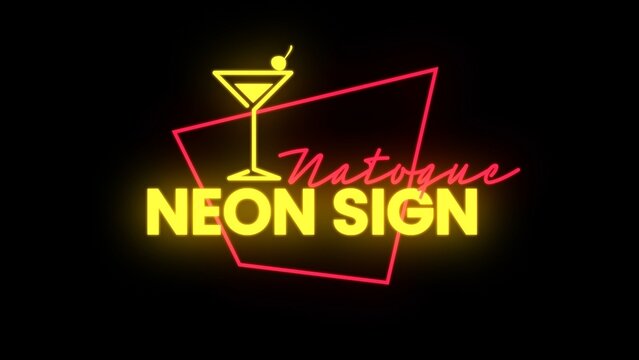 Glowing Neon Sign Radiant Shine Title