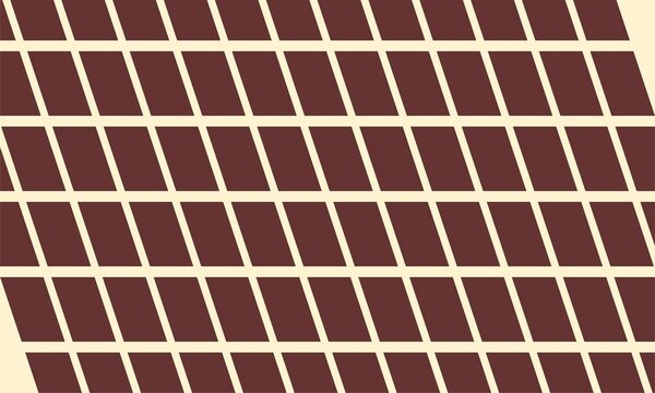 Brown geometric parallelogram pattern background with cream slanted grid seamless design