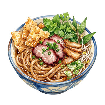  Hoi An Cao Lau Noodle Bowl.svg