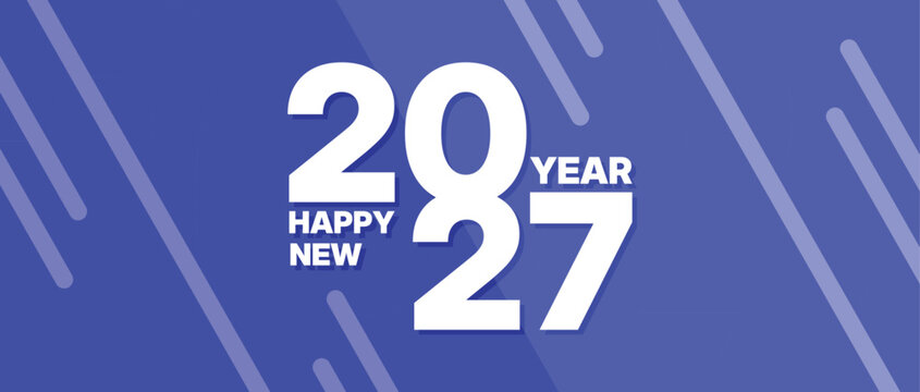 Happy New Year 2027 Vector Banner