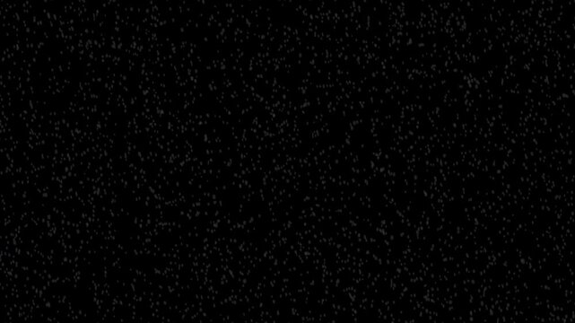 loop blurred snowflakes on clean black animation copy space background.