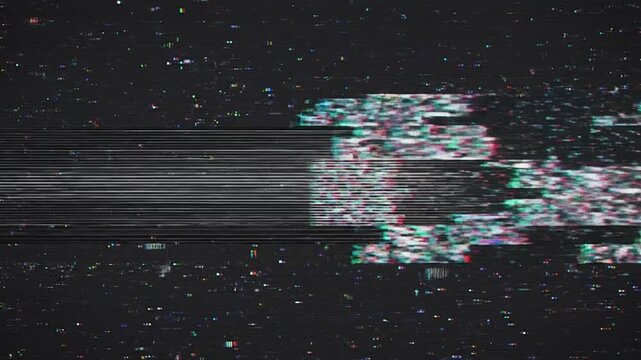 Abstract Digital Glitch Effects with Dynamic Light Distortions and Color Noise Transitions