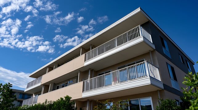 Modern Balcony with Urban City View / 都市を望むモダンなバルコニー
