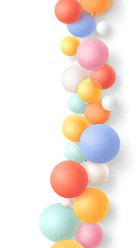 Balloon Garland Party Decoration Illustration