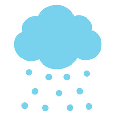 Fototapeta premium cartoon illustration of a cloud and snowfall 