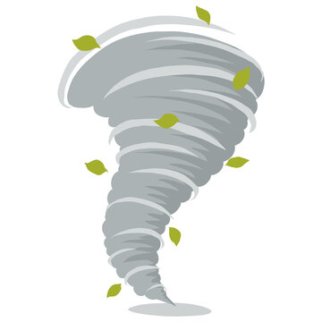 cartoon illustration of a tornado 