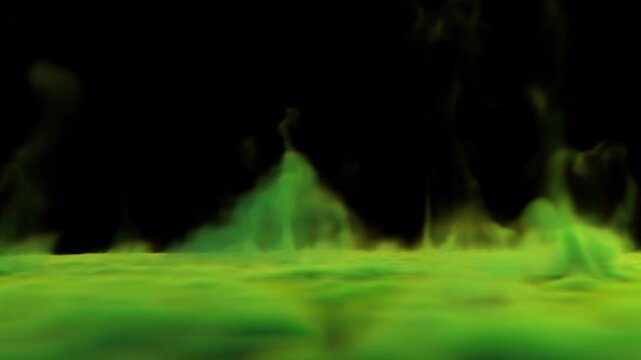 green poison toxic chemical smoke ground level effect