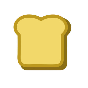 loaf bread color vector illustration